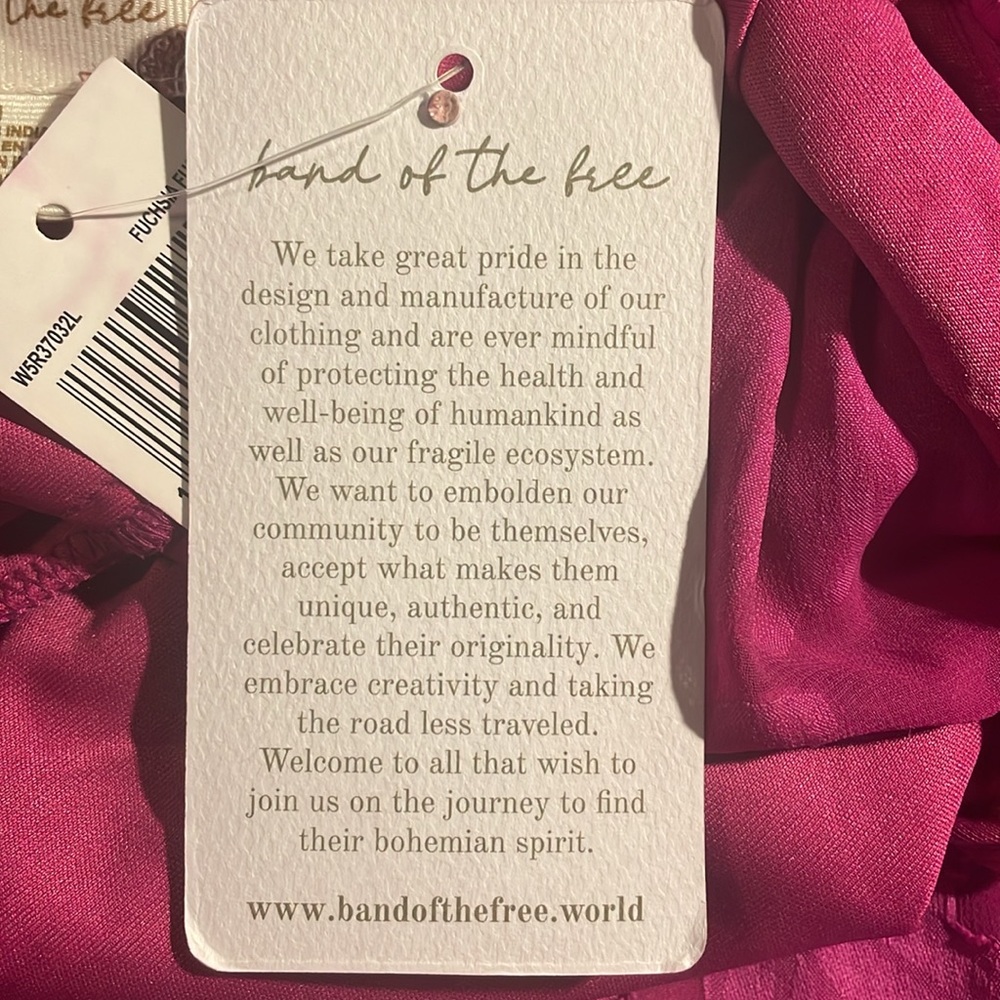 NWT Band of the Free Fuschia Flowy Dress, Sz Md 💗 - Picture 11 of 12